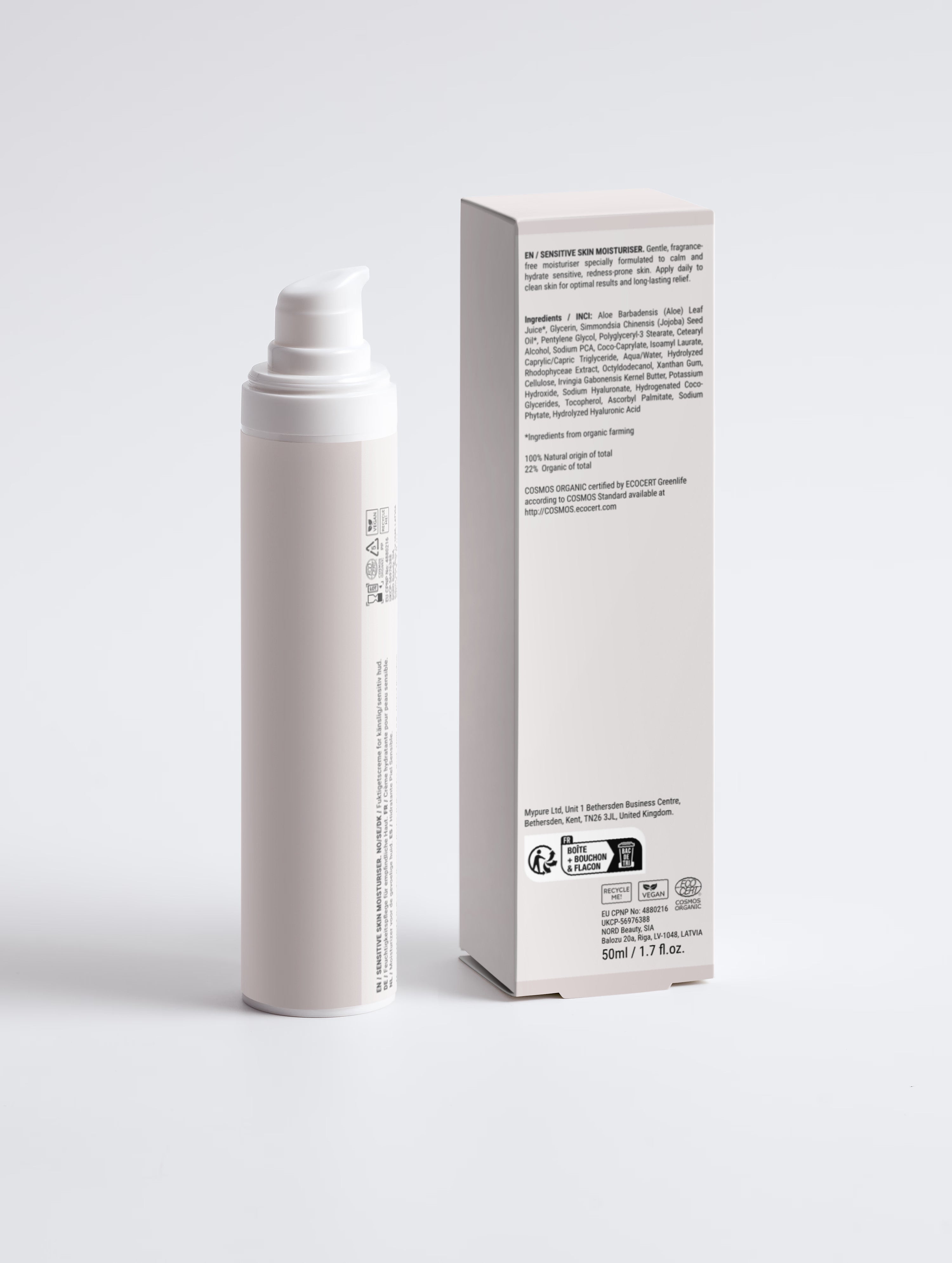 Sensitive Skin Moisturiser, Fragrance Free